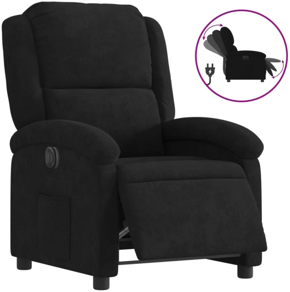 vidaXL Relaxsessel Elektrisch Schwarz Samt 3204284 Bild 1