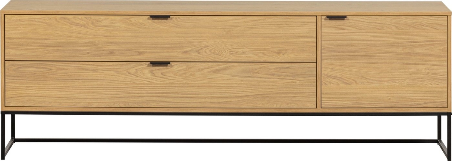 WOOOD TV-Board Silas, Kommode, zwei Schubladen und eine Tür, Breite 180 cm Bild 1