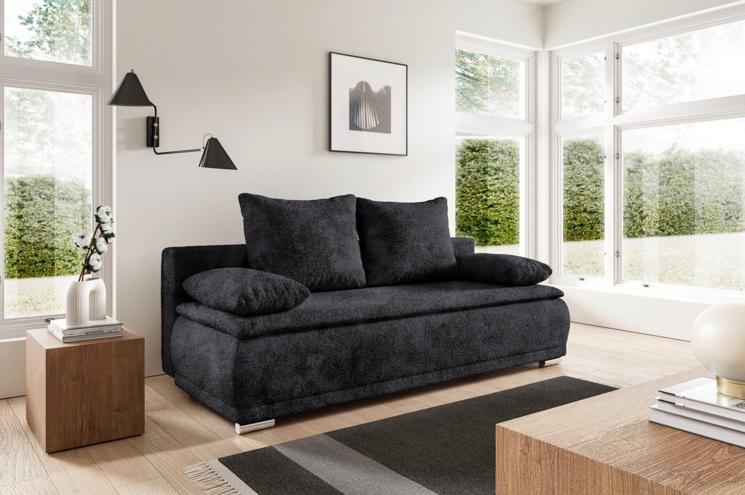 WERK2 Schlafsofa Biggi, komfortabel und elegant, Breite 206cm, 2-Sitzer Sofa & Schlafcouch mit Bettkasten Bild 1