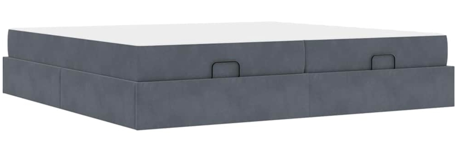 vidaXL Bettgestell Dunkelgrau 200 x 200 cm Samt 3399583 Bild 1