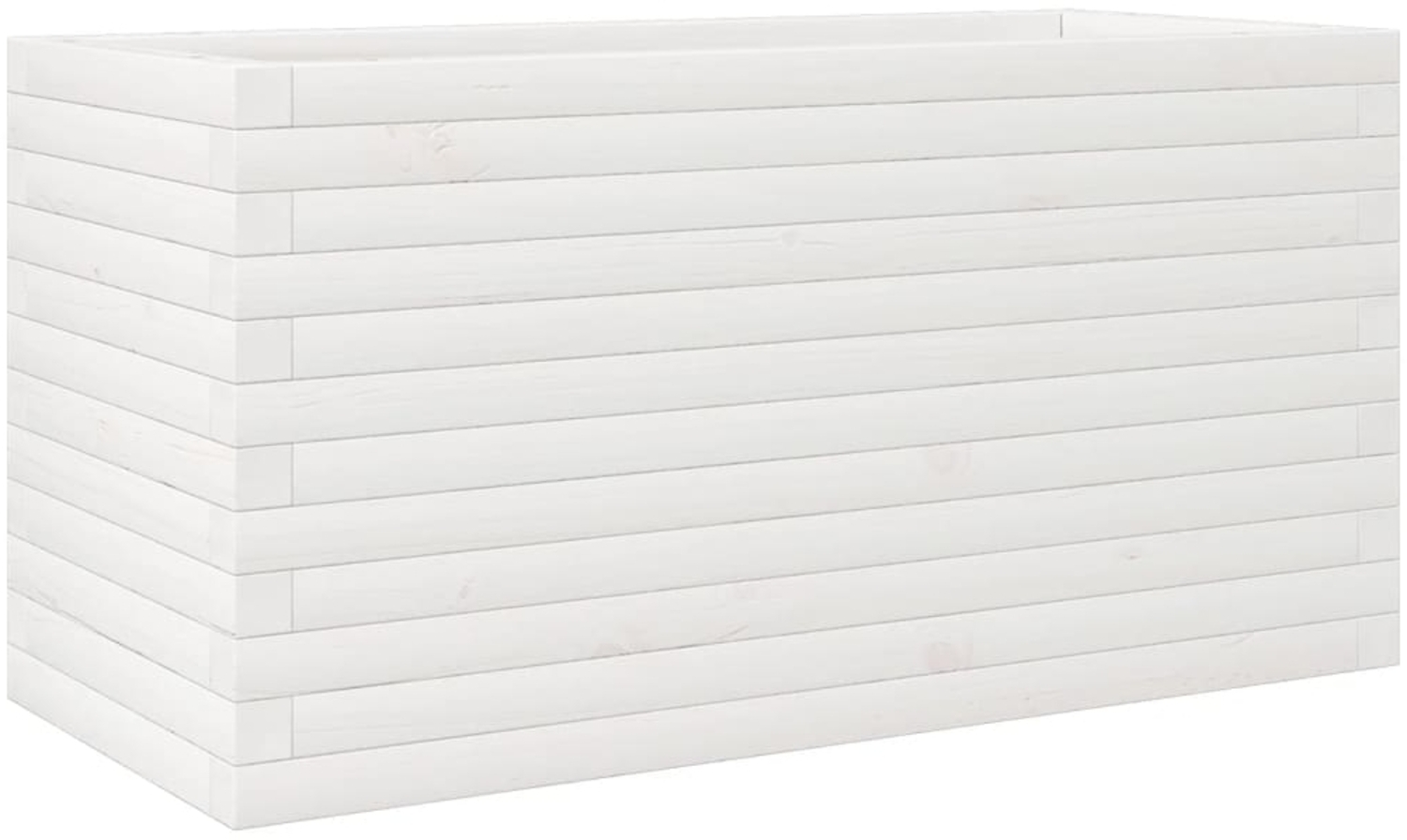 vidaXL Pflanzkübel Weiß 90x40x45,5 cm Massivholz Kiefer 847269 Bild 1