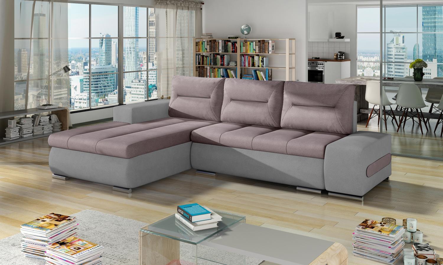 Ottavio, Ecksofa, Eckcouch, Rosa Bild 1