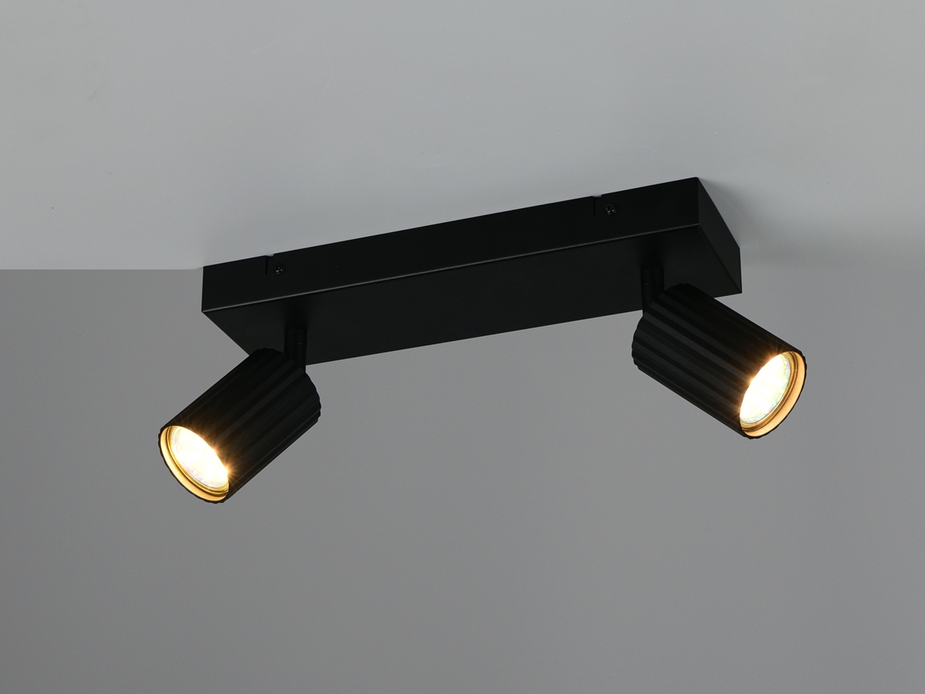 Deckenstrahler SOKA 2-flammig aus Metall Schwarz, Breite 30cm Bild 1