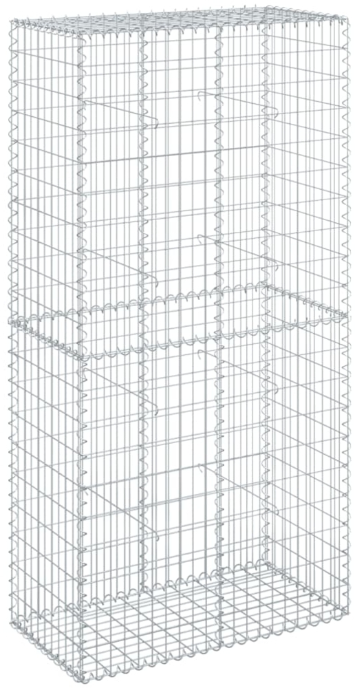 vidaXL Gabione mit Deckel 100x50x200 cm Verzinktes Eisen 3295166 Bild 1