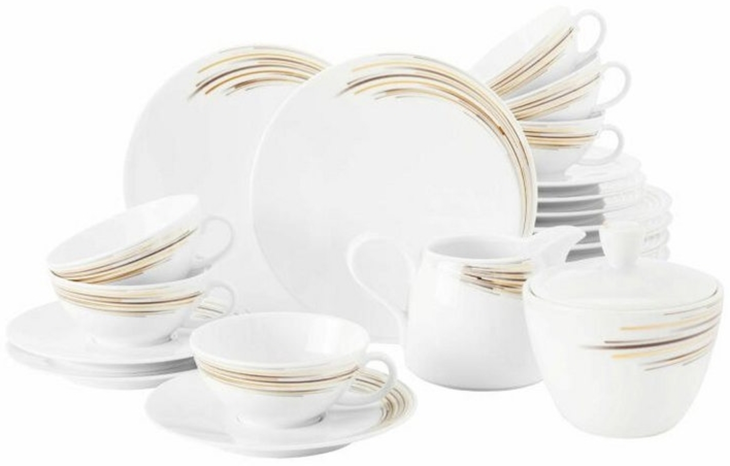 Seltmann Weiden L Boston Teeservice, 20-tlg, Tee Service, Teeset, Porzellangeschirr, Hartporzellan, Schwarz / Gold, 1737637 Bild 1