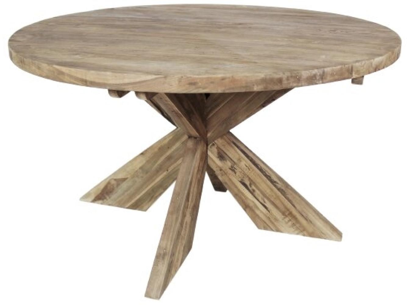 HSM COLLECTION Natural Wood Collection Esstisch rund aus Teak Massivholz - ø150 cm - natur Bild 1