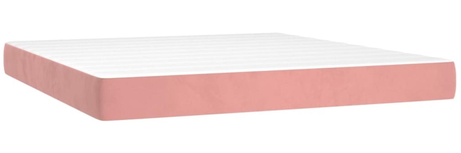 vidaXL Taschenfederkernmatratze Rosa 160x220x20 cm Samt 4016629 Bild 1