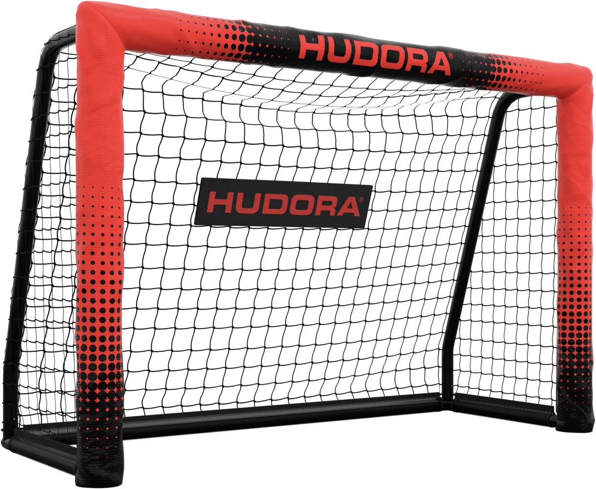 Hudora 'Pro Tect 120 Advanced' Fußballtor, Stahlrohrrahmen mit EPE-Schaumstoff ummantelt, Rot / Schwarz, 120x80 cm Bild 1