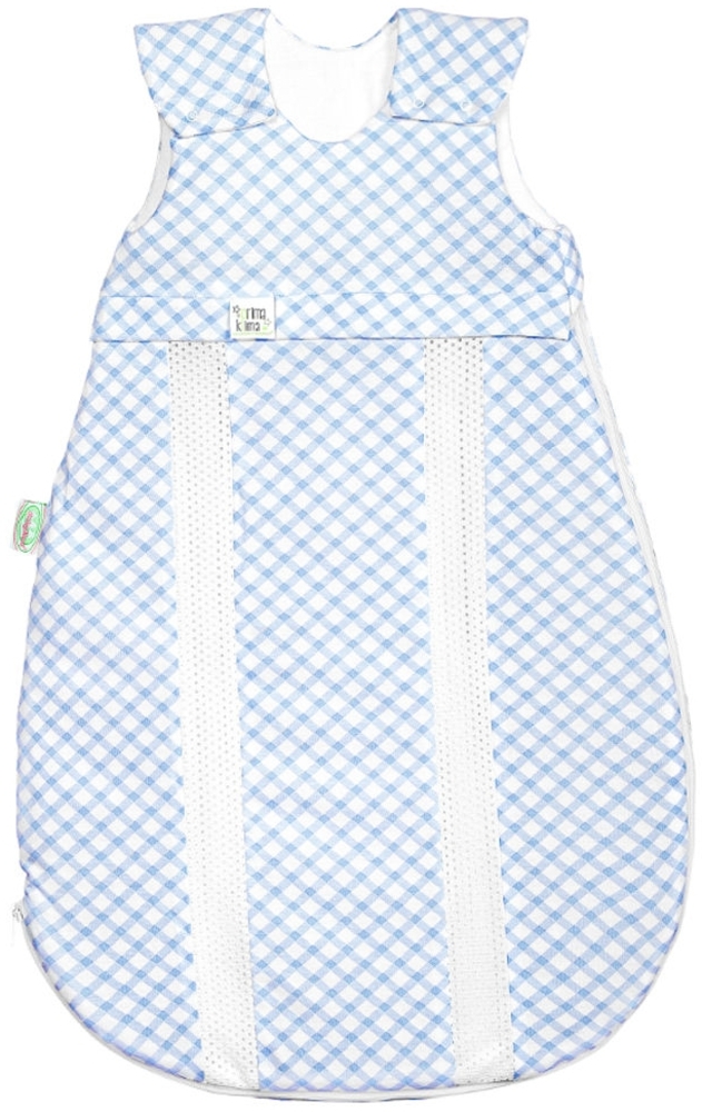 ODENWÄLDER BABYNEST Primaklima Jersey-Schlafsack Check Gr. 70, Cool Blue 1473-1/2036 Gr. 70 Bild 1