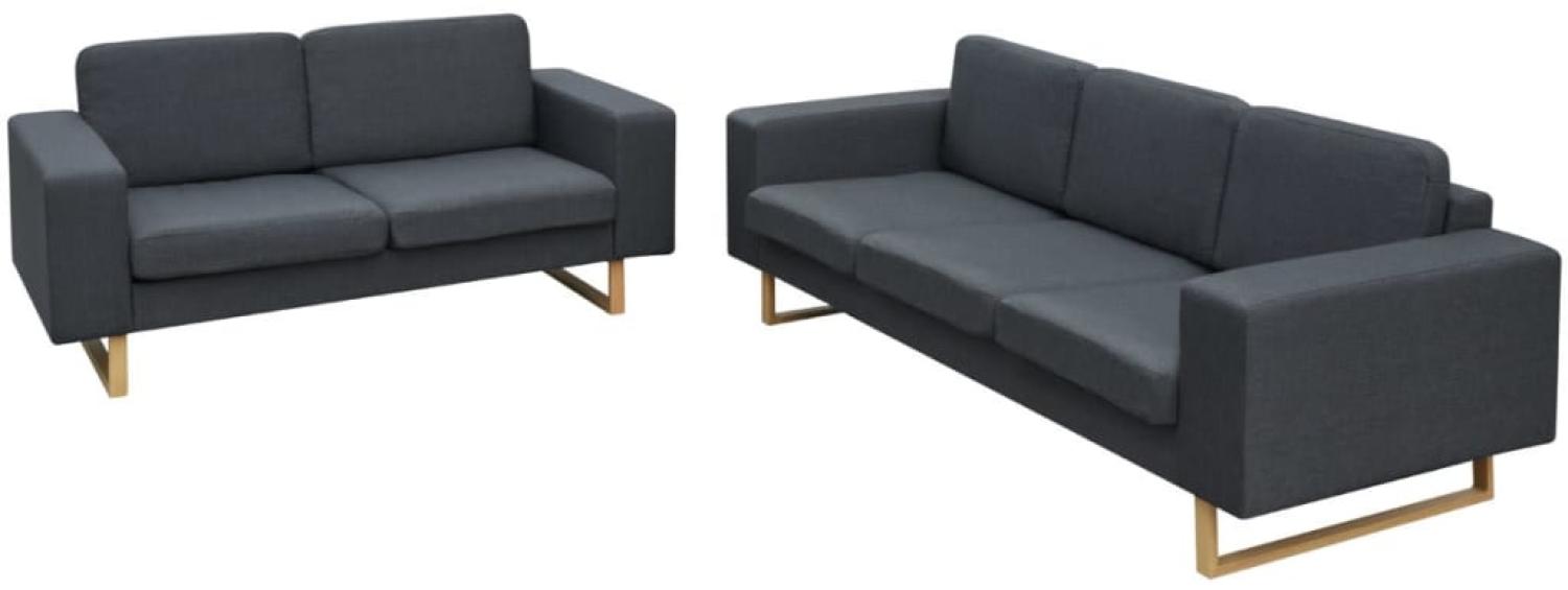 vidaXL 2-Sitzer und 3-Sitzer Sofa Set Dunkelgrau 273816 Bild 1