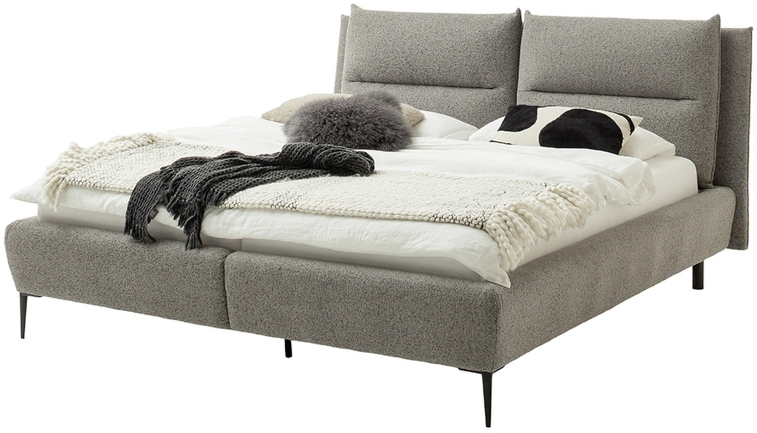 Stauraumbett >Auckland< in blaugrau - Liegefläche 180x200 cm, Stellmaß 210x116x242 (BxHxT) Bild 1