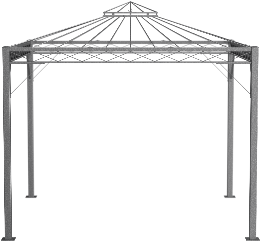 ELEO Pavillon quadratisch Trento 3 x 3 m feuerverzinkt Bild 1