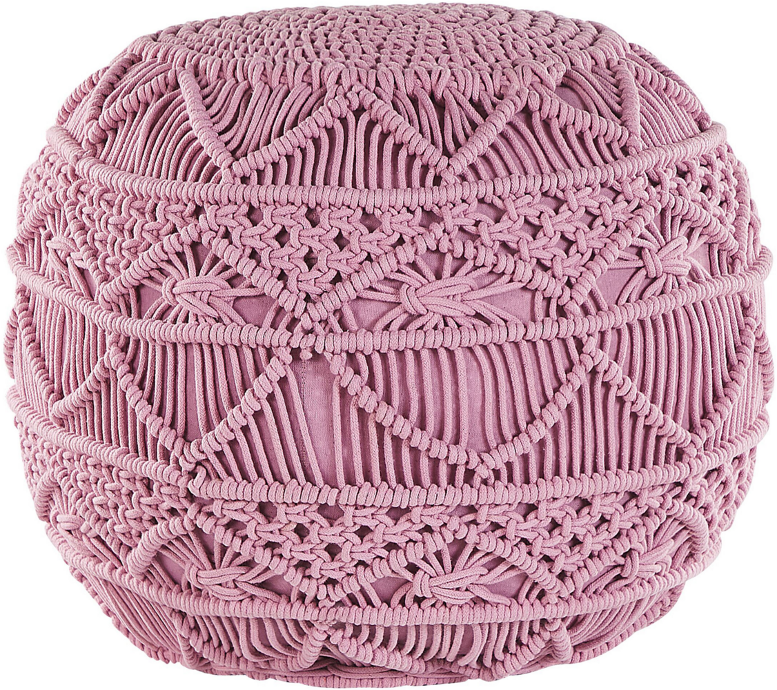 Pouf rosa ⌀ 40 cm KAYSERI Bild 1