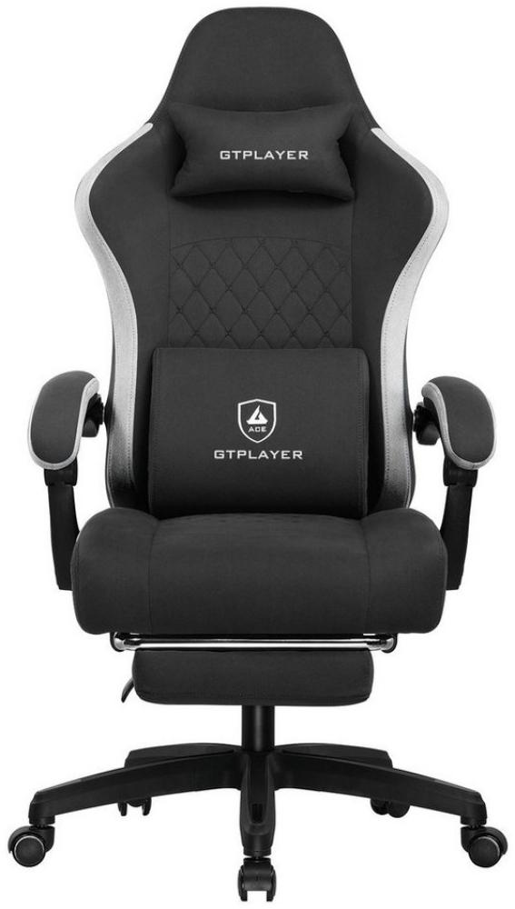 GTPLAYER Gaming-Stuhl Ergonomischer Gaming Sessel Schreibtischstuhl mit Stoffoberfläche (Pacekung), Federsitzkissen Bild 1