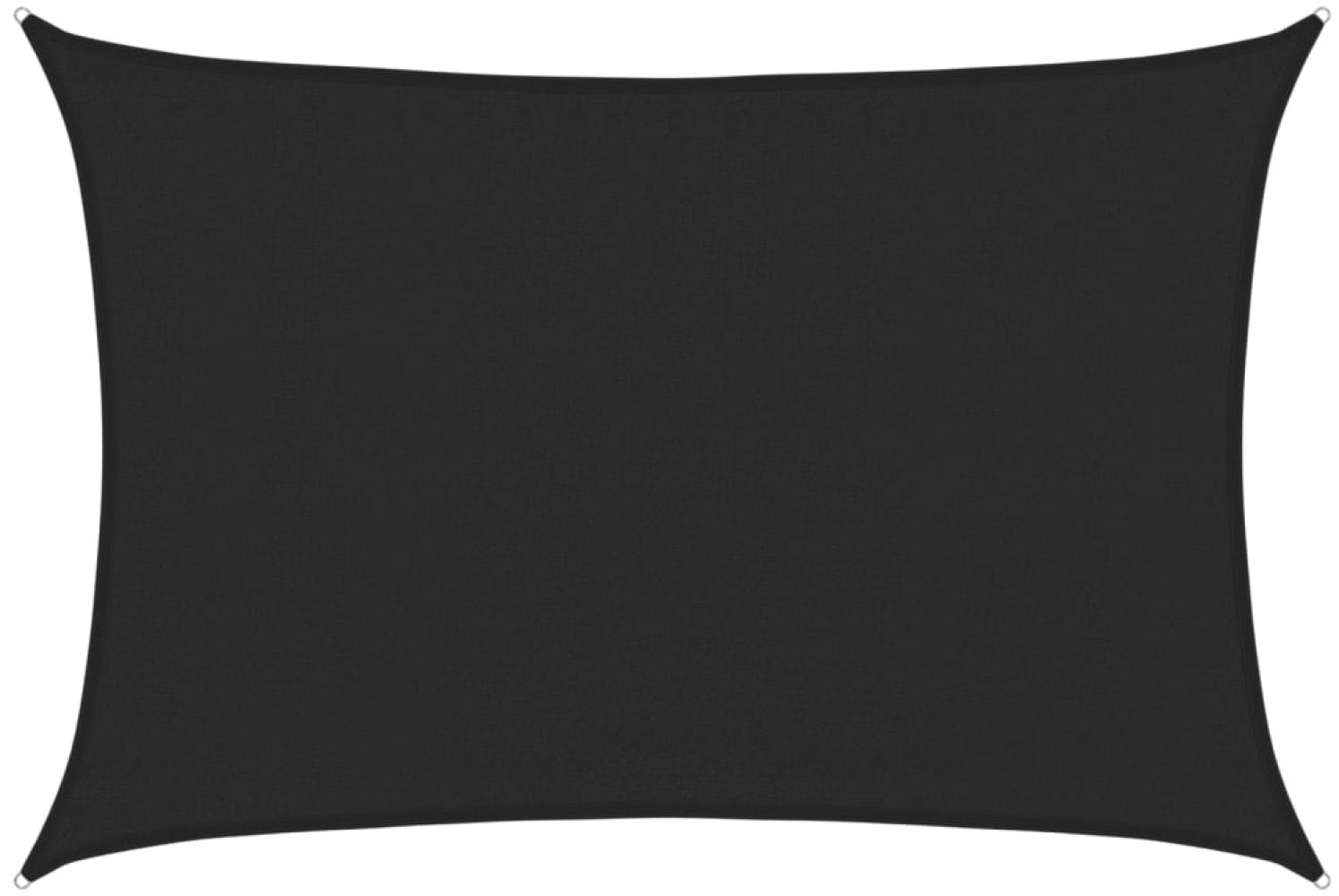 vidaXL Sonnensegel 160 g/m² Schwarz 3,5x4,5 m HDPE 311736 Bild 1