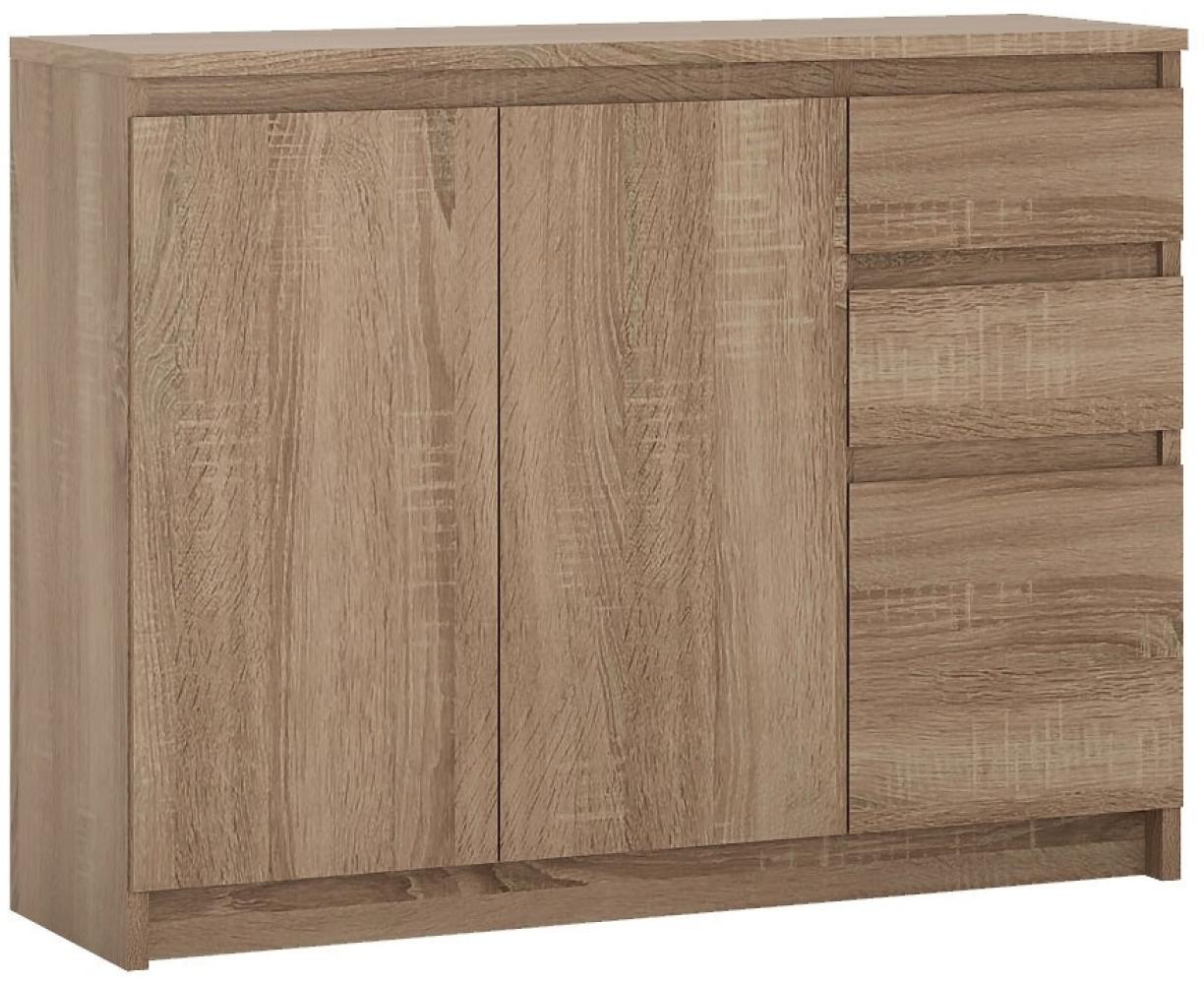 Kommode Armadio Sideboard 109x35x85cm eiche trüffel grifflos Bild 1