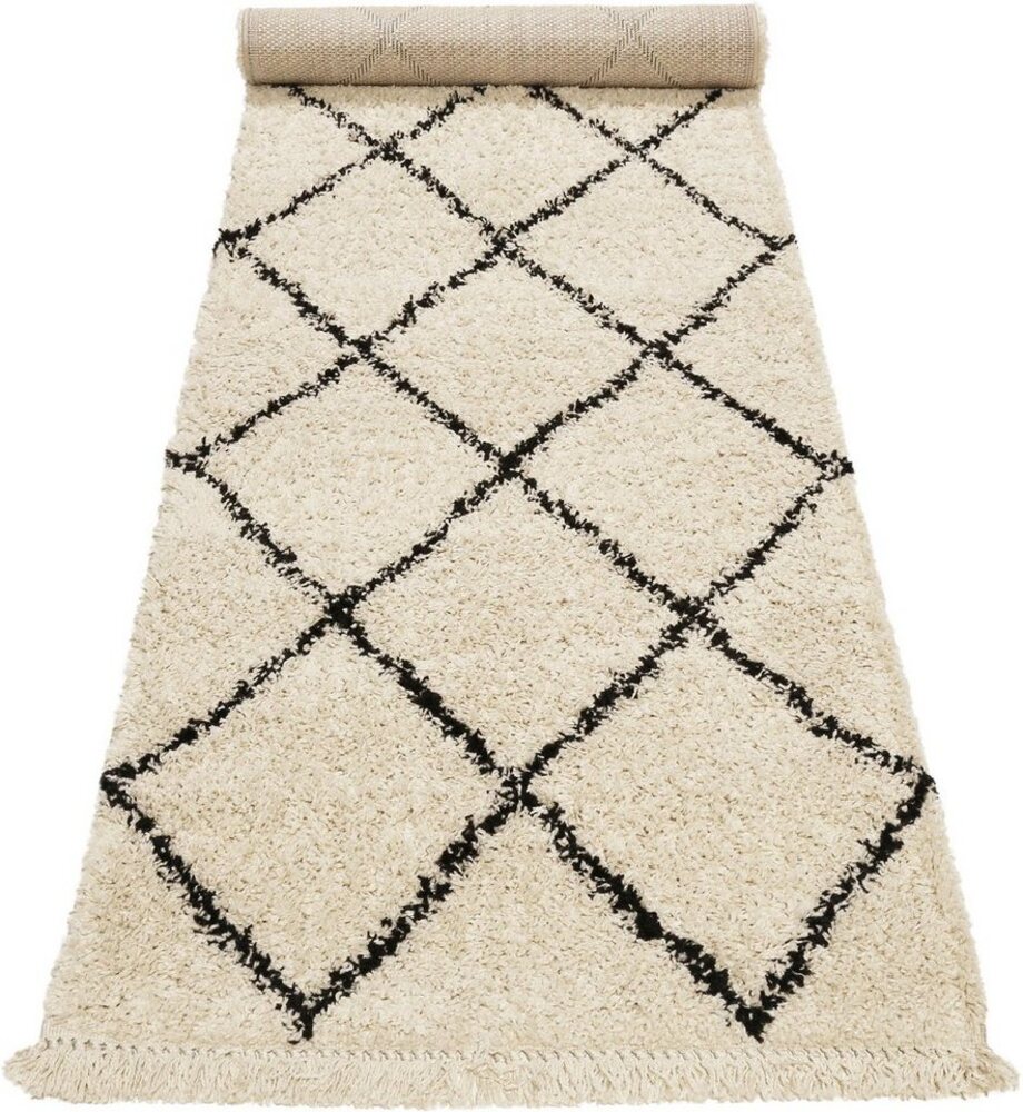 Wecon home Hochflor-Läufer STUDIO two, rechteckig, Höhe: 35 mm, weicher und kuscheliger Flor, Wohnzimmer, Schlafzimmer, im Berber-Stil Bild 1