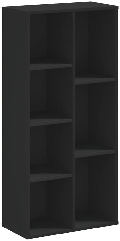 vidaXL Bücherregal Schwarz 50x25x105 cm Holzwerkstoff 852790 Bild 1