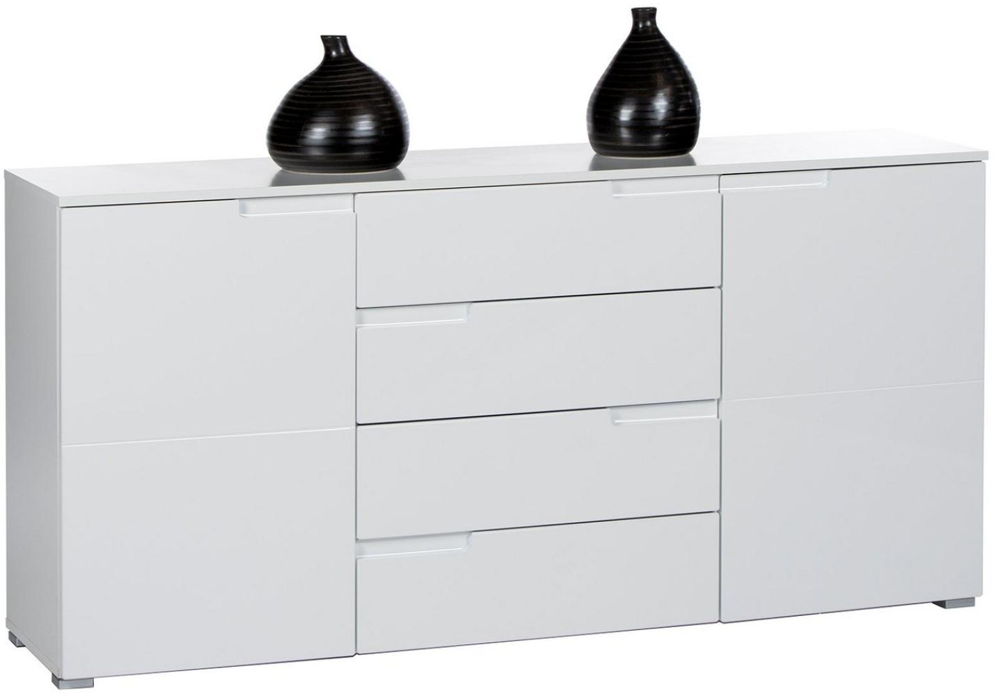 Sideboard >Suzette< in Weiß aus MDF - 165x80x40cm (BxHxT) Bild 1