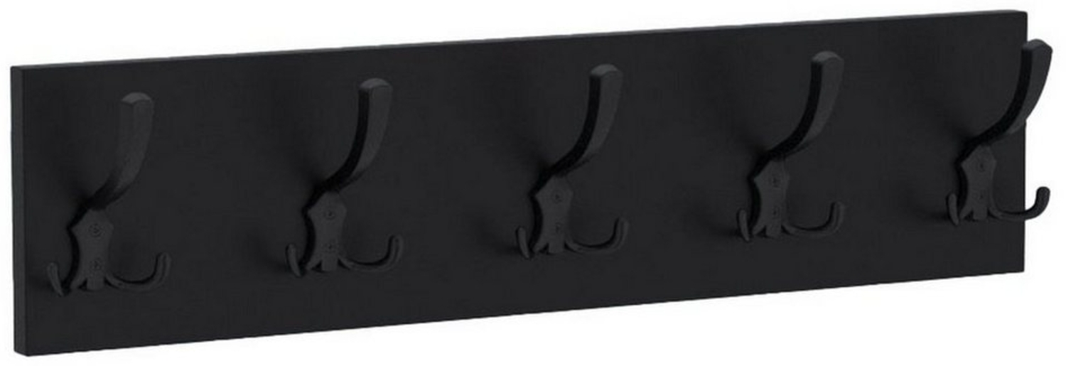 AKKE Garderobenleiste, Garderobenleiste Schwarze Haken 2mm PVC Kantenumleimung Bild 1