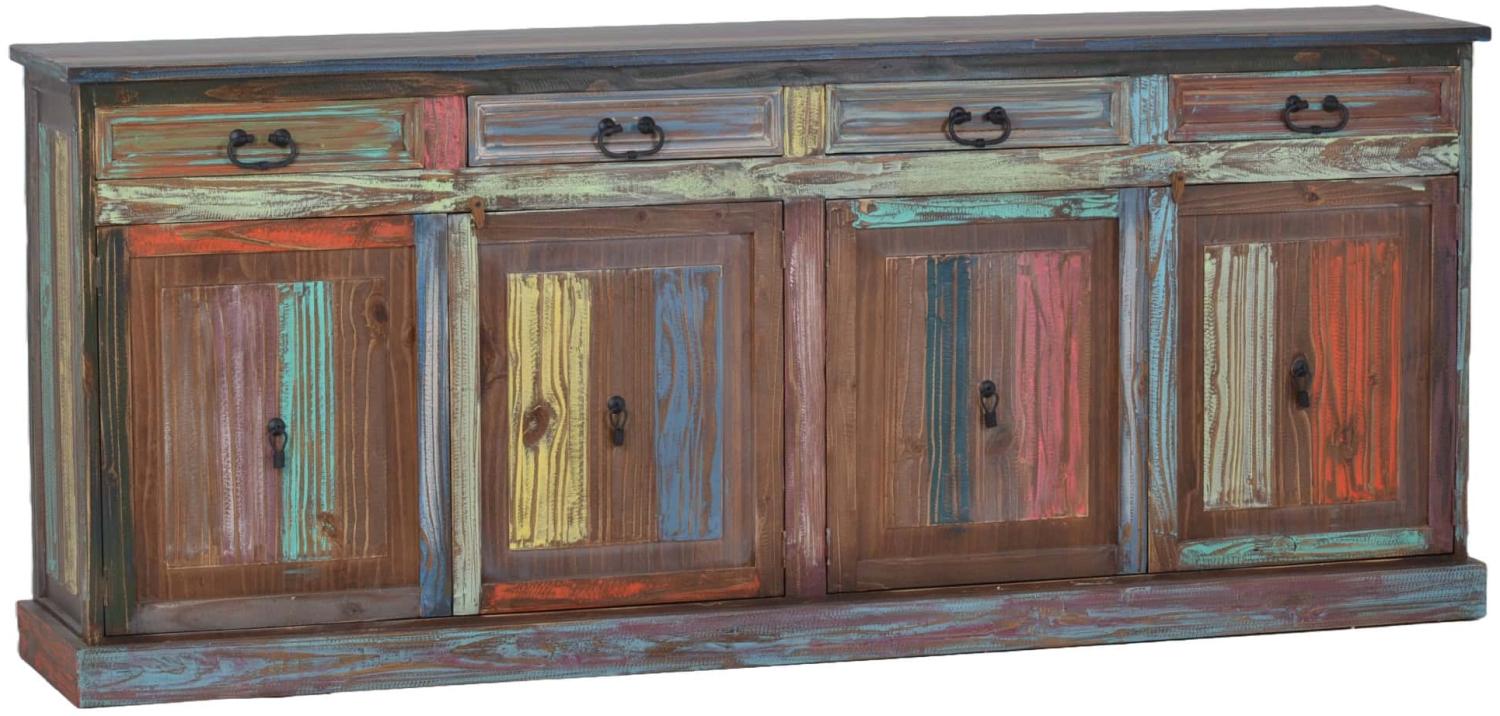 MiaMöbel Sideboard Cancun Massivholz Pinie Shabby Chic Mexiko Möbel Mexikanisch Bild 1