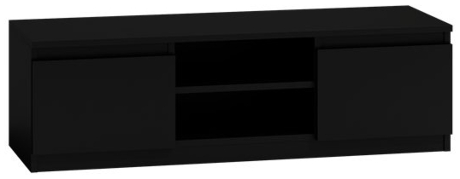 TOPESHOP Lowboard Fernsehtisch – Vielseitig einsetzbares Lowboard und Sideboard schwarz (H 36 x T 40 x B 140 cm) Bild 1