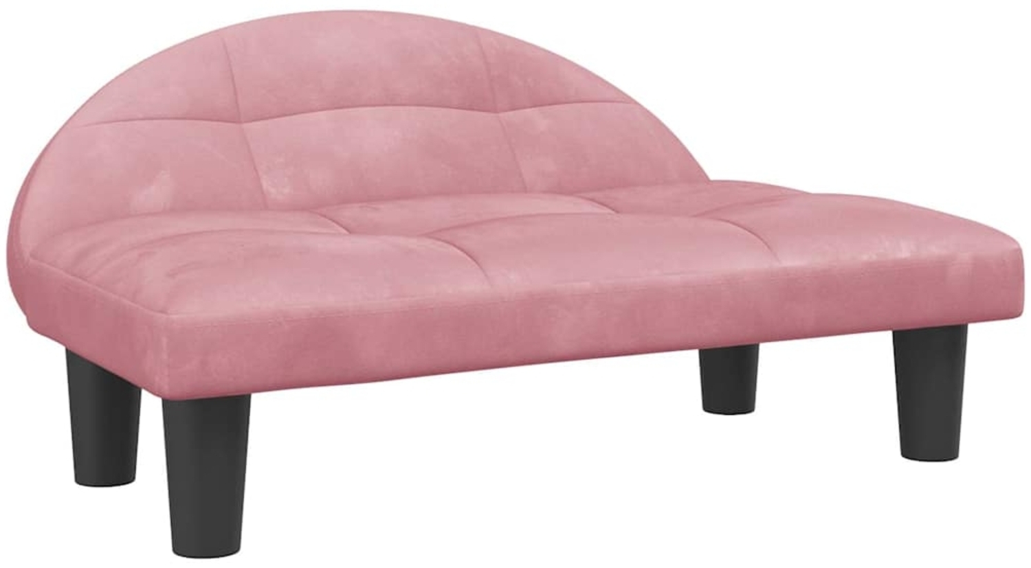 vidaXL Hundebett Rosa 70x52x30 cm Samt Bild 1