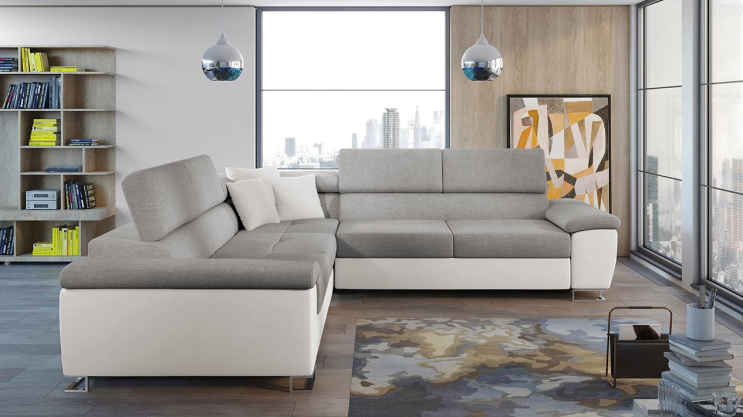 Ecksofa Cotere 2E2, Farbe: Soft 017 + Bristol 2460 + Soft 017 Bild 1