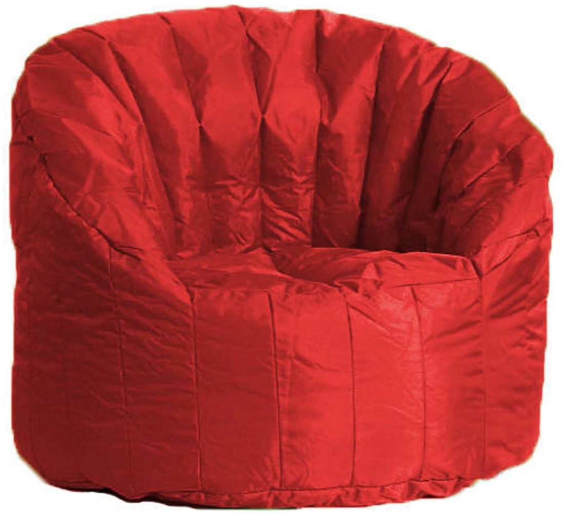 Dmora Sessel Allos, Gepolsterter Sitz, Einzelsofa im Wohnzimmer, Stuhl mit Armlehnen, Made in Italy, 80x80 h80 cm, Rot Bild 1