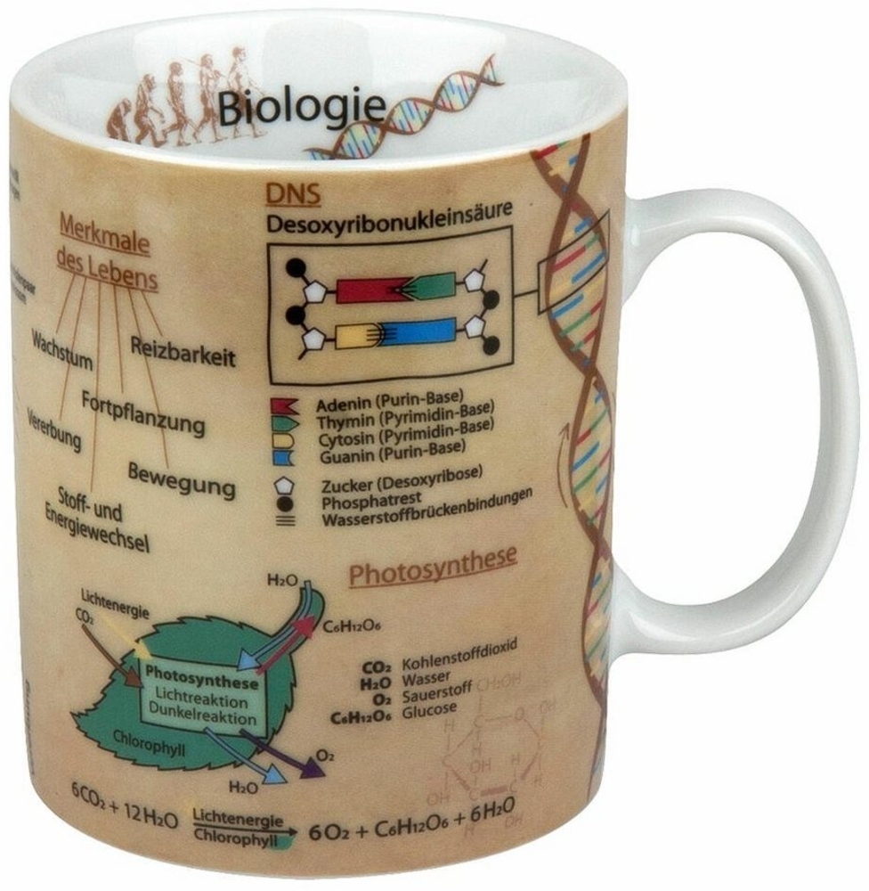 Könitz Wissensbecher Becher Biologie, Kaffeebecher, Teetasse, Tasse, Porzellan, 460ml, 1113301624 Bild 1