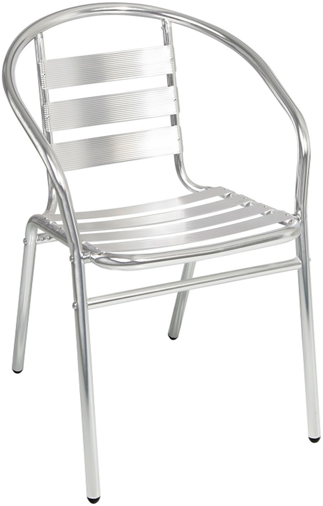 3 Stück stabile Aluminuim Bistrostühle Gartenstuhl stapelbar Bild 1