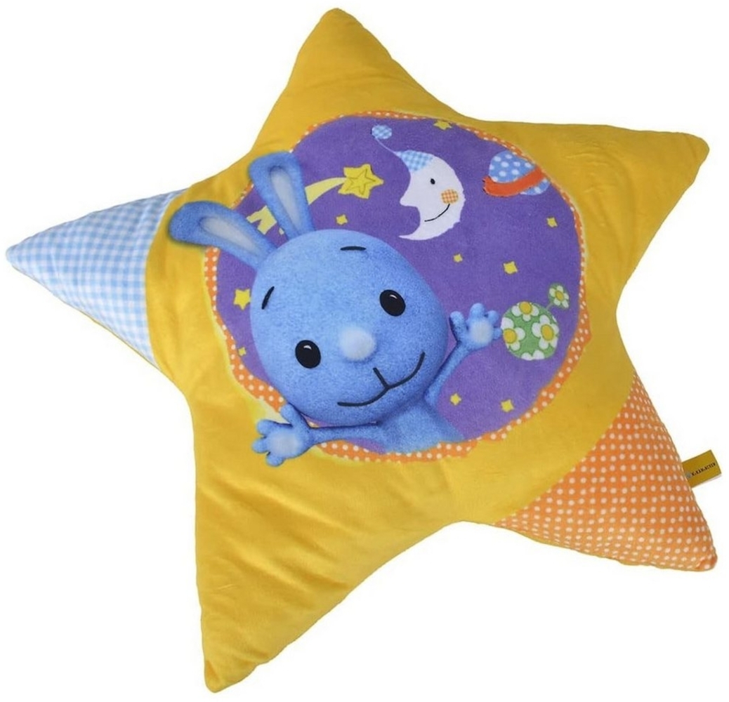 Simba Toys plush 109461018 KiKANiNCHEN Plüsch Sternkissen, soft, Blqu / Gelb, (HxTxB) 7 x 45 x 45 cm Bild 1