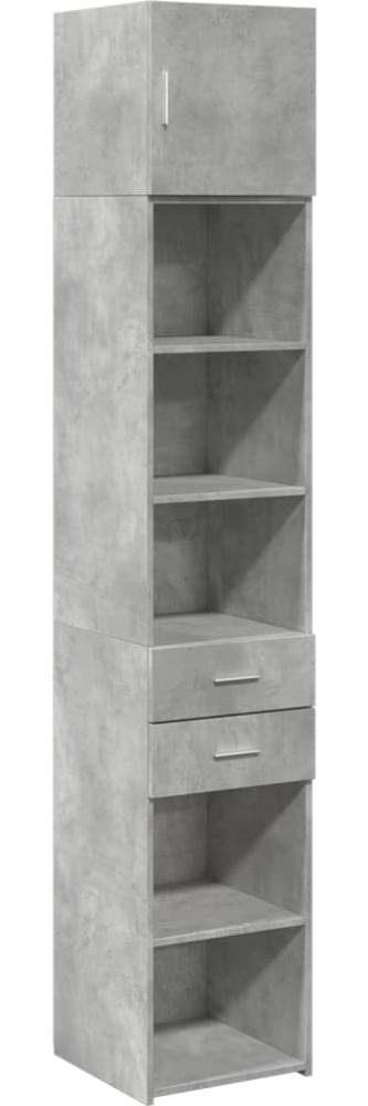 vidaXL Hochschrank Schmal Betongrau 40x42,5x225 cm Holzwerkstoff 3281283 Bild 1