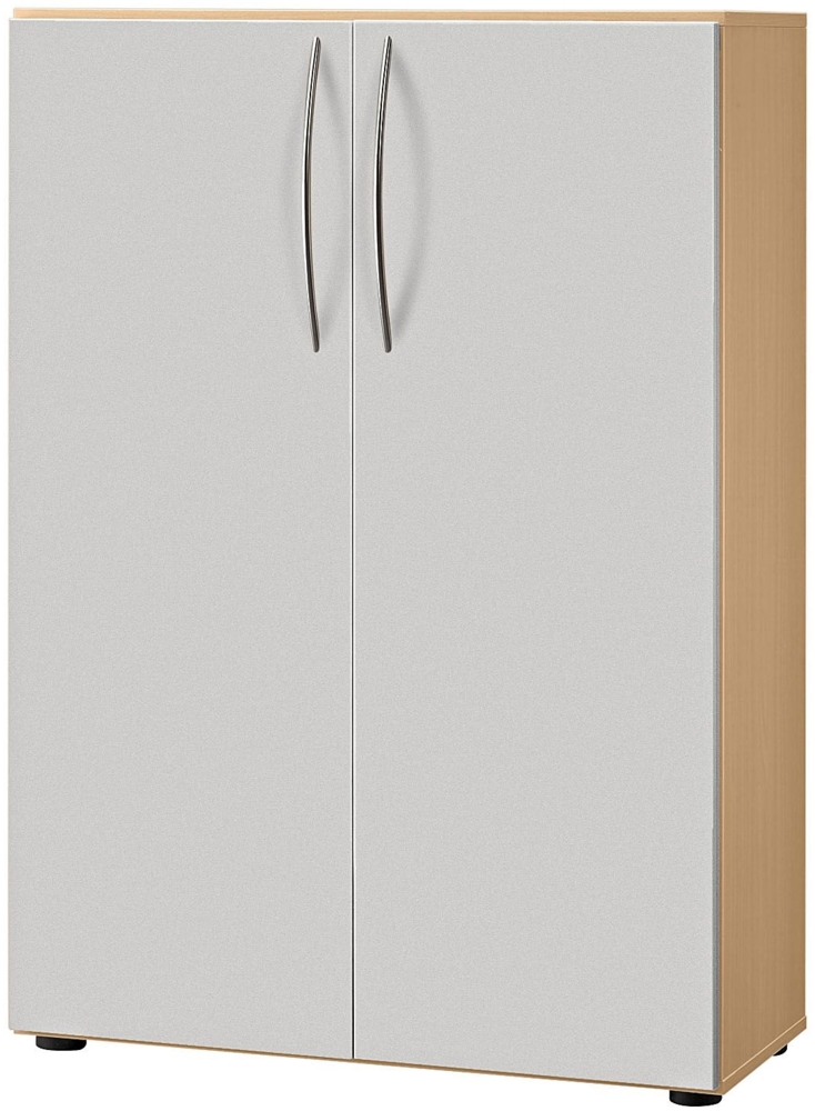 Schrank 3 Ordnerhöhen 34,6cm tief BM Buche / Silber Bild 1