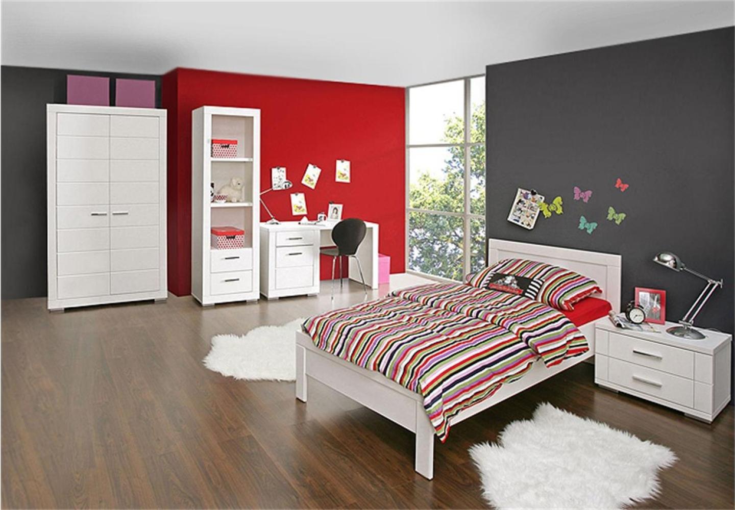 FORTE '1 Snow' Möbel 5-tlg. Jugendzimmer-Set weiß matt Bild 1