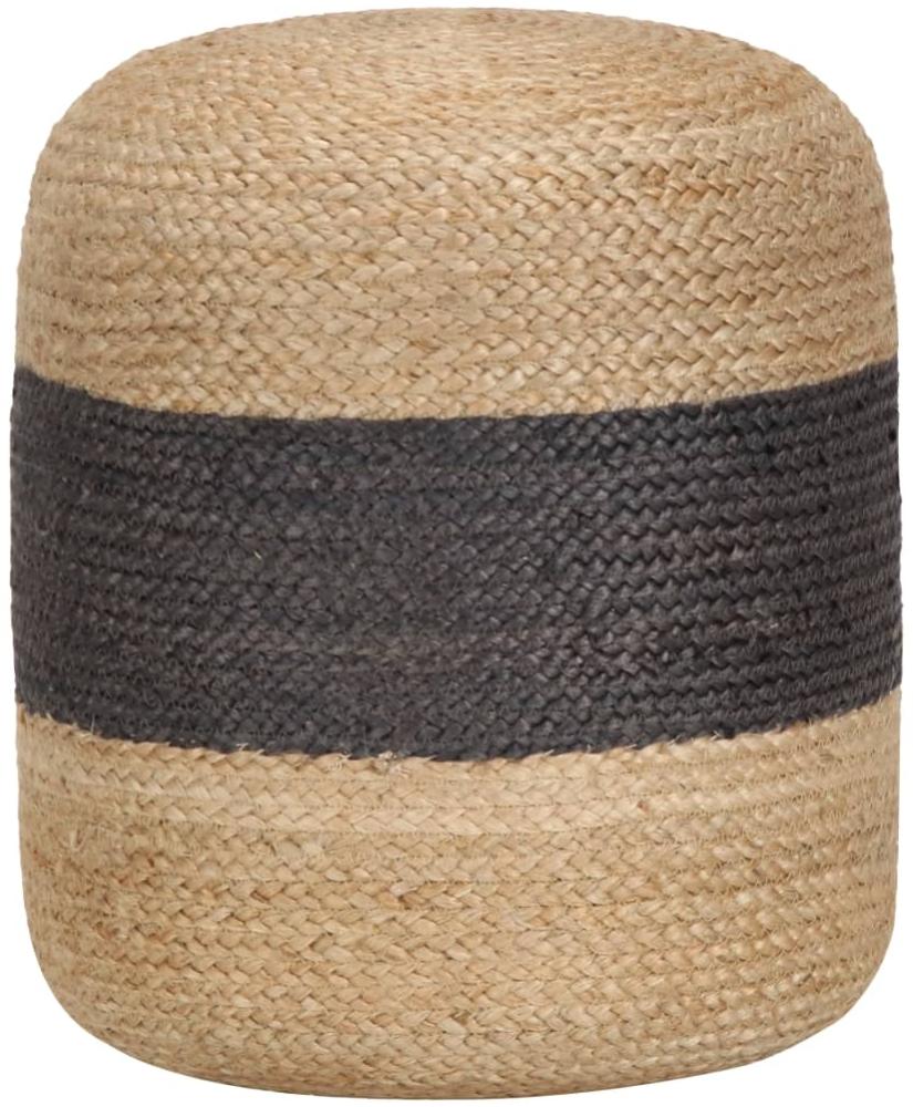 vidaXL Handgefertigter Sitzpuff Dunkelgrau 40 x 45 cm Jute 248078 Bild 1