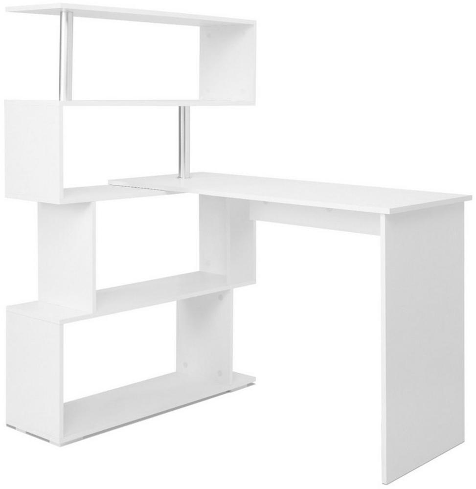 Mondeer Eckschreibtisch Schreibtisch, drehbarer Computertisch, mit Regal Bild 1