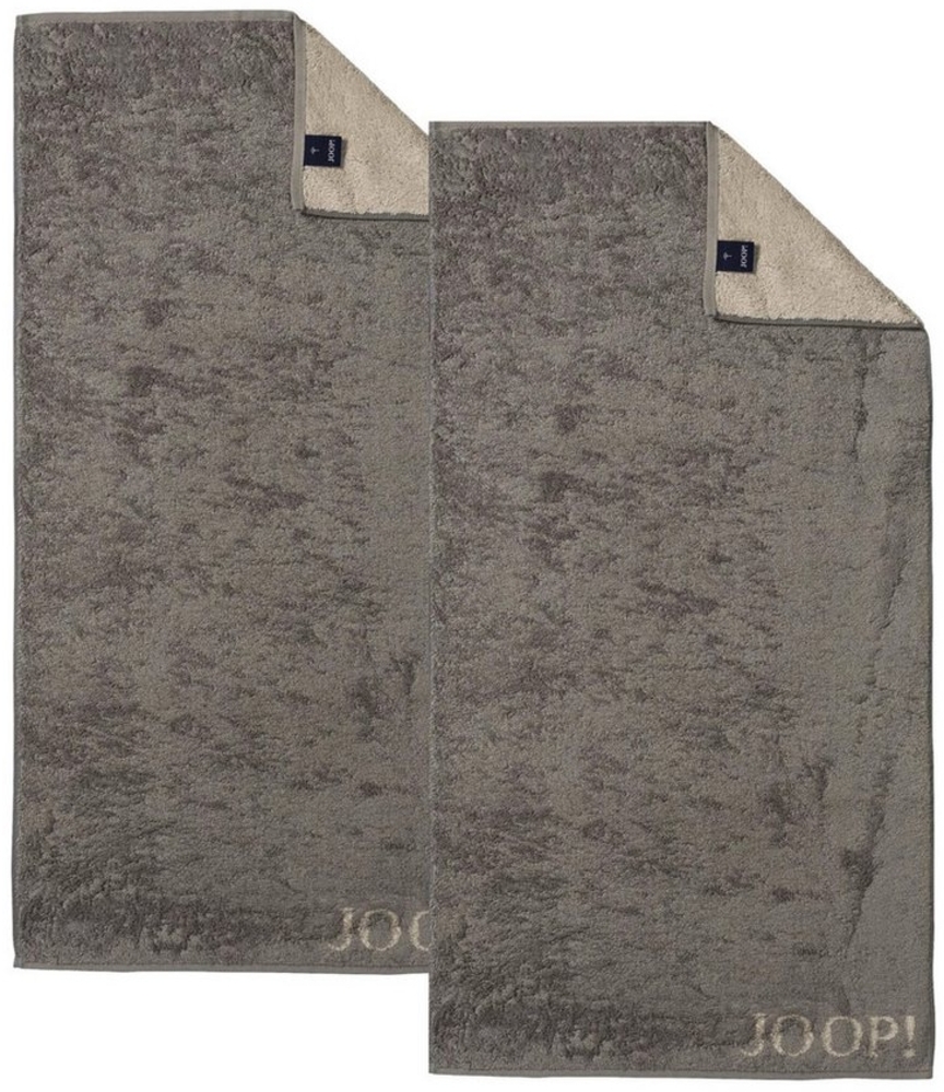 JOOP! Handtuch 2 Stück Joop! Handtuch Classic Graphit Taupe 1600-70 50x100, Walkfrottier, 100% Baumwolle Bild 1