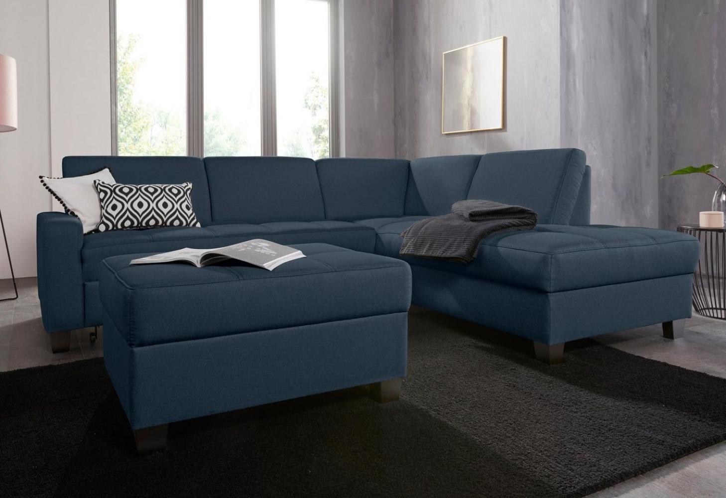 DOMO collection Ecksofa Florentina L-Form, wahlweise mit Bettfunktion, mit Kontrastnaht Bild 1