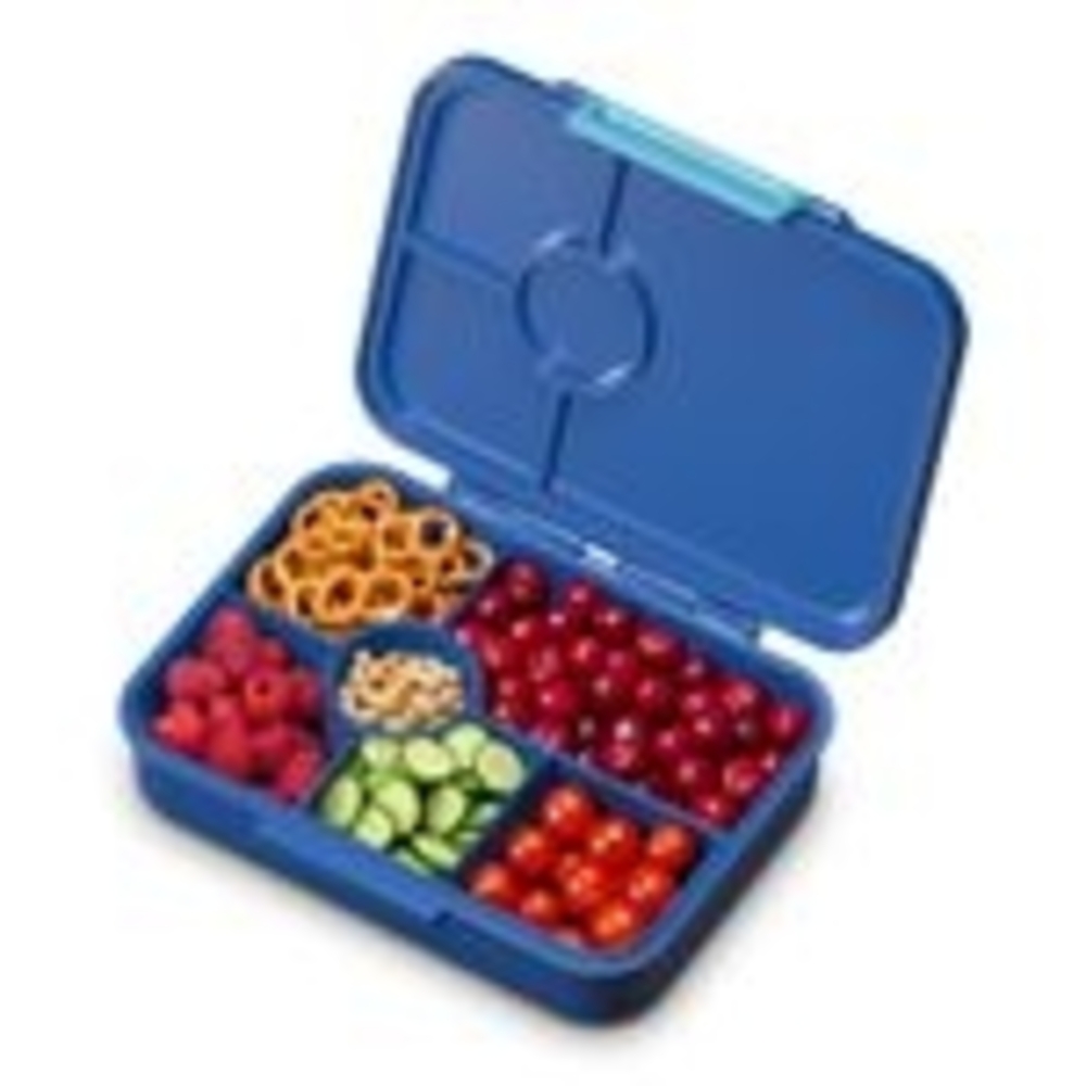schmatzfatz Frischhaltedose Lite Lunchbox 6 Fächer 20,8 x 4,5 x 15 cm, Tritan, Silikon, (Packung), Auslaufsicher BPA-frei- Kinderfreundliche mit fächern Kinder Schule Bild 1