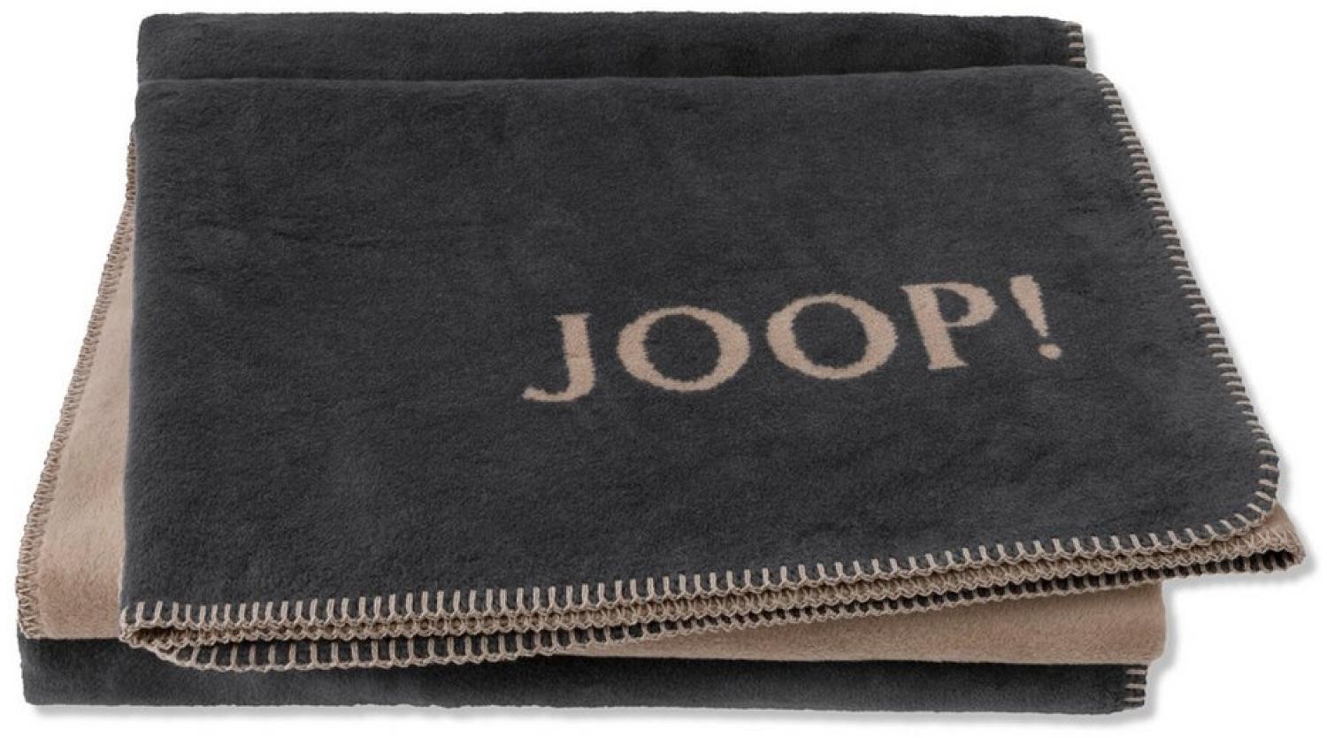 Joop! Wohndecke Kuscheldecke 150x200 cm Doubleface uni anthrazit-karamell 814166 Bild 1