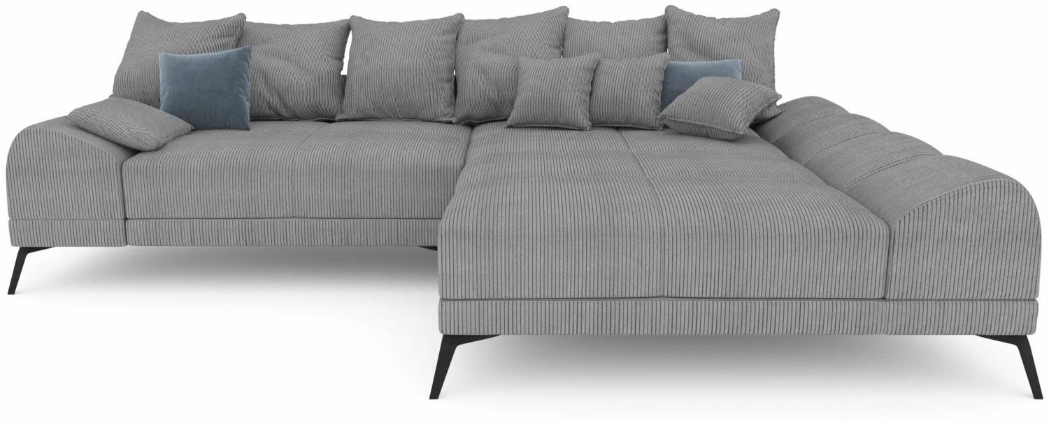 Stylefy Edmund Ecksofa Cordstoff LINCOLN Türkis Rechts mit Bild 1
