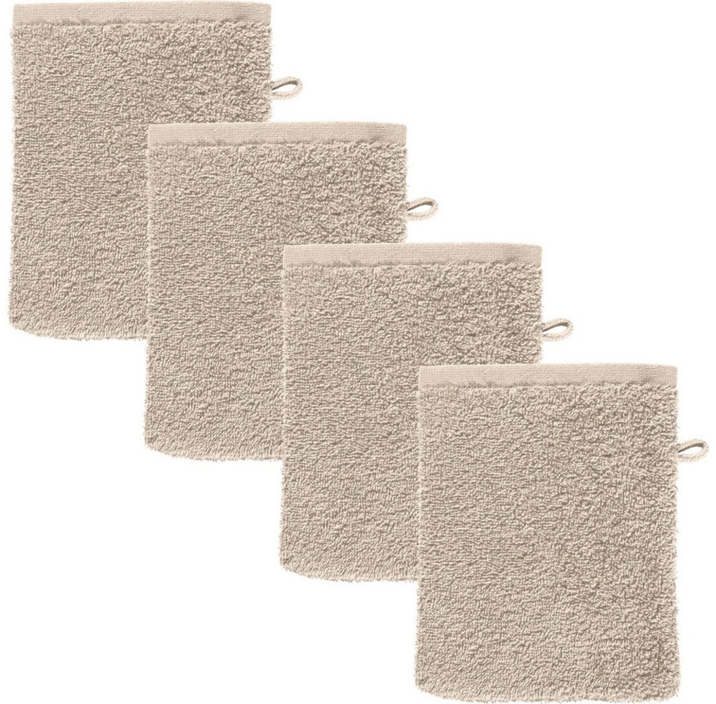 REDBEST Waschhandschuh Waschhandschuh "Oceanside" 4er-Pack, Frottier (4-St), Walk-Frottier Uni Bild 1