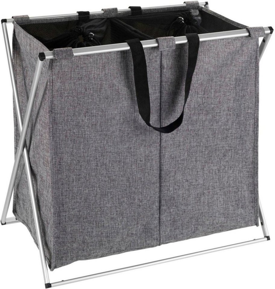 Wenko Wäschesammler Duo 120 L, grau Bild 1