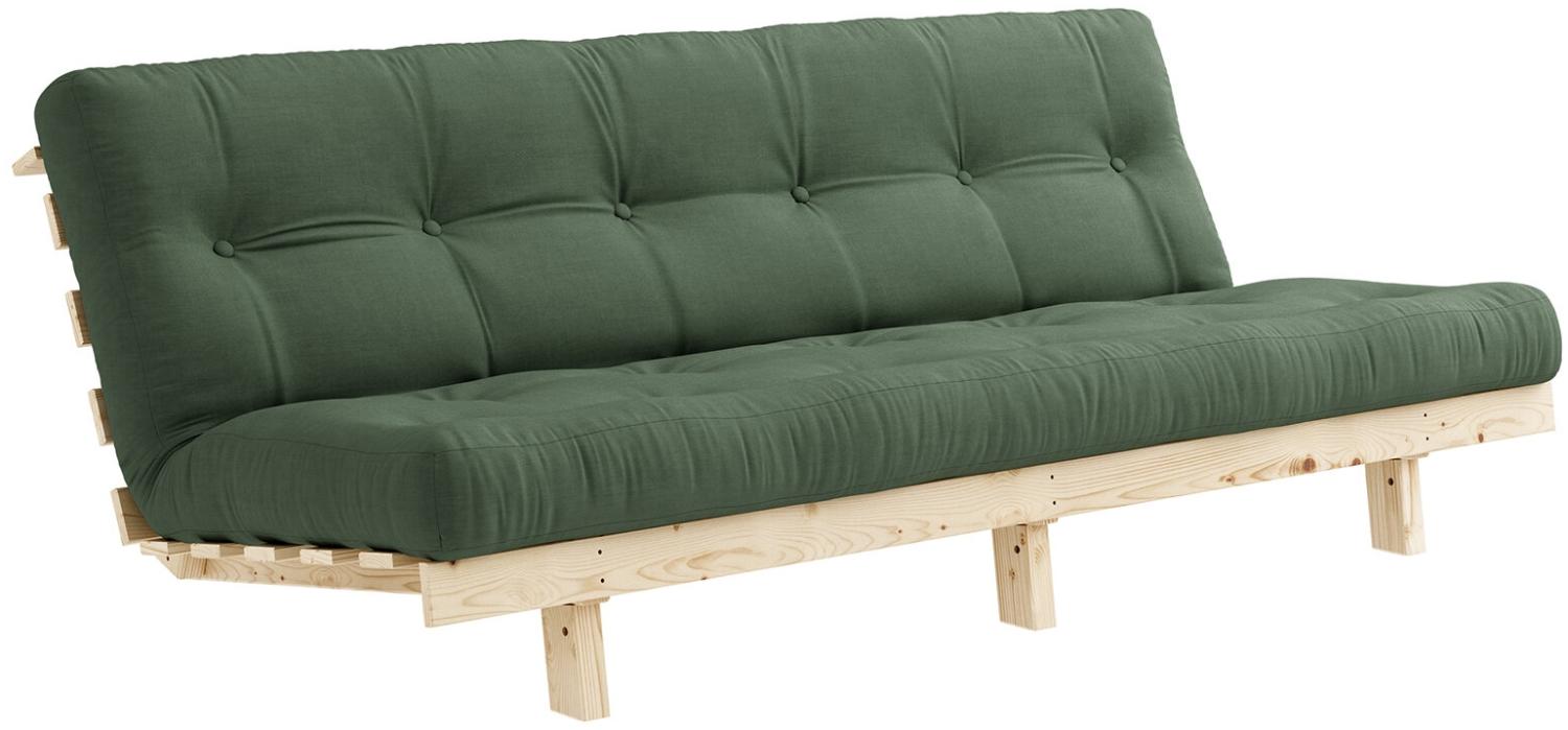 Karup Design LEAN Futonsofa Gestell Natur, Matratze Olive Green Bild 1