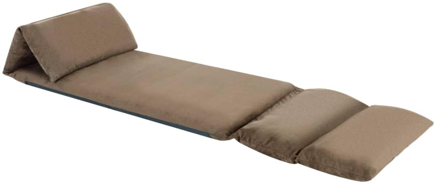 vidaXL Bodenstuhl Faltbar Taupe Mikrofaser [325259] Bild 1