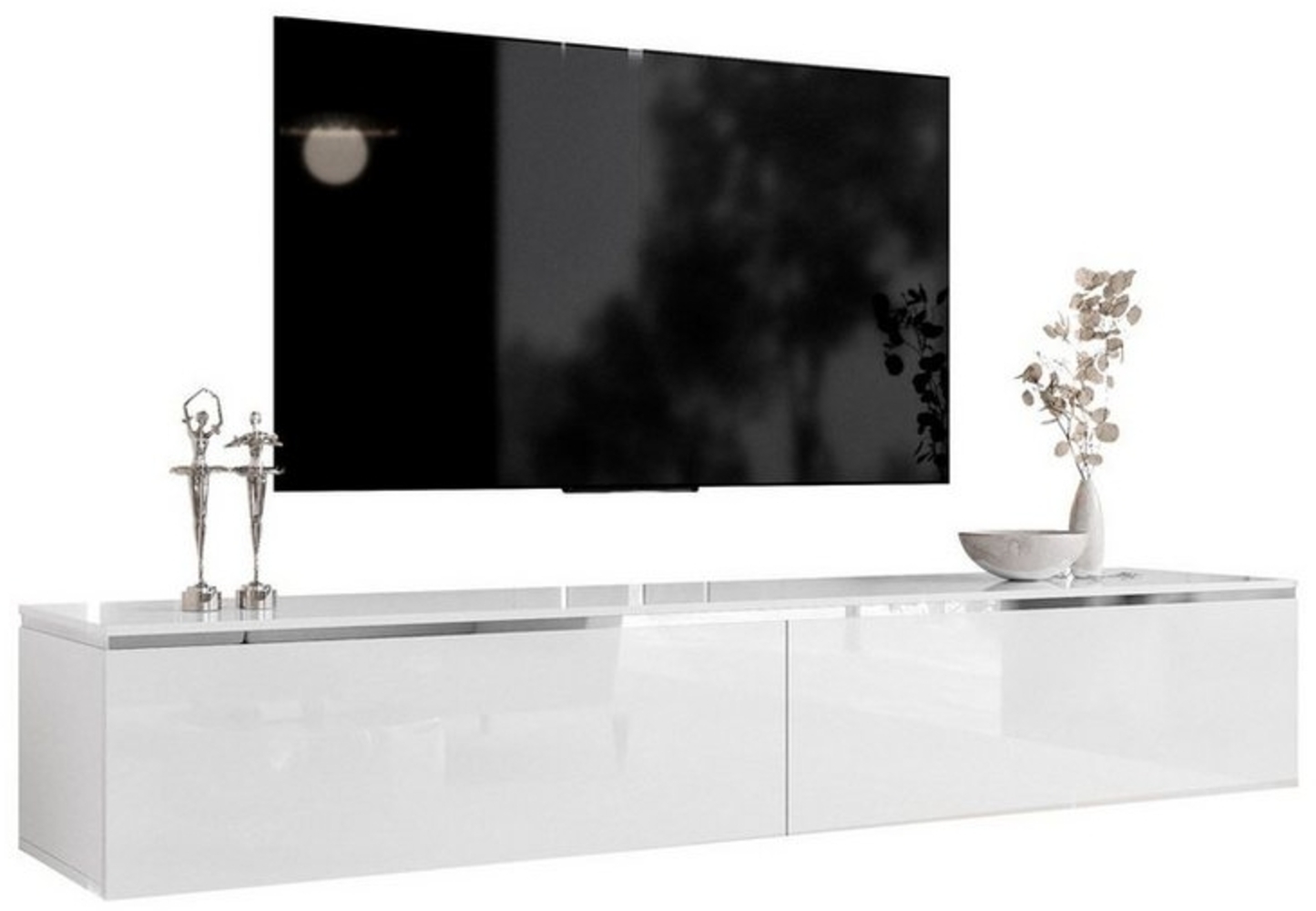 Lookway TV-Schrank AURORA SILVER 180 cm Hängeschrank für den Fernseher Breite: 180 cm Bild 1