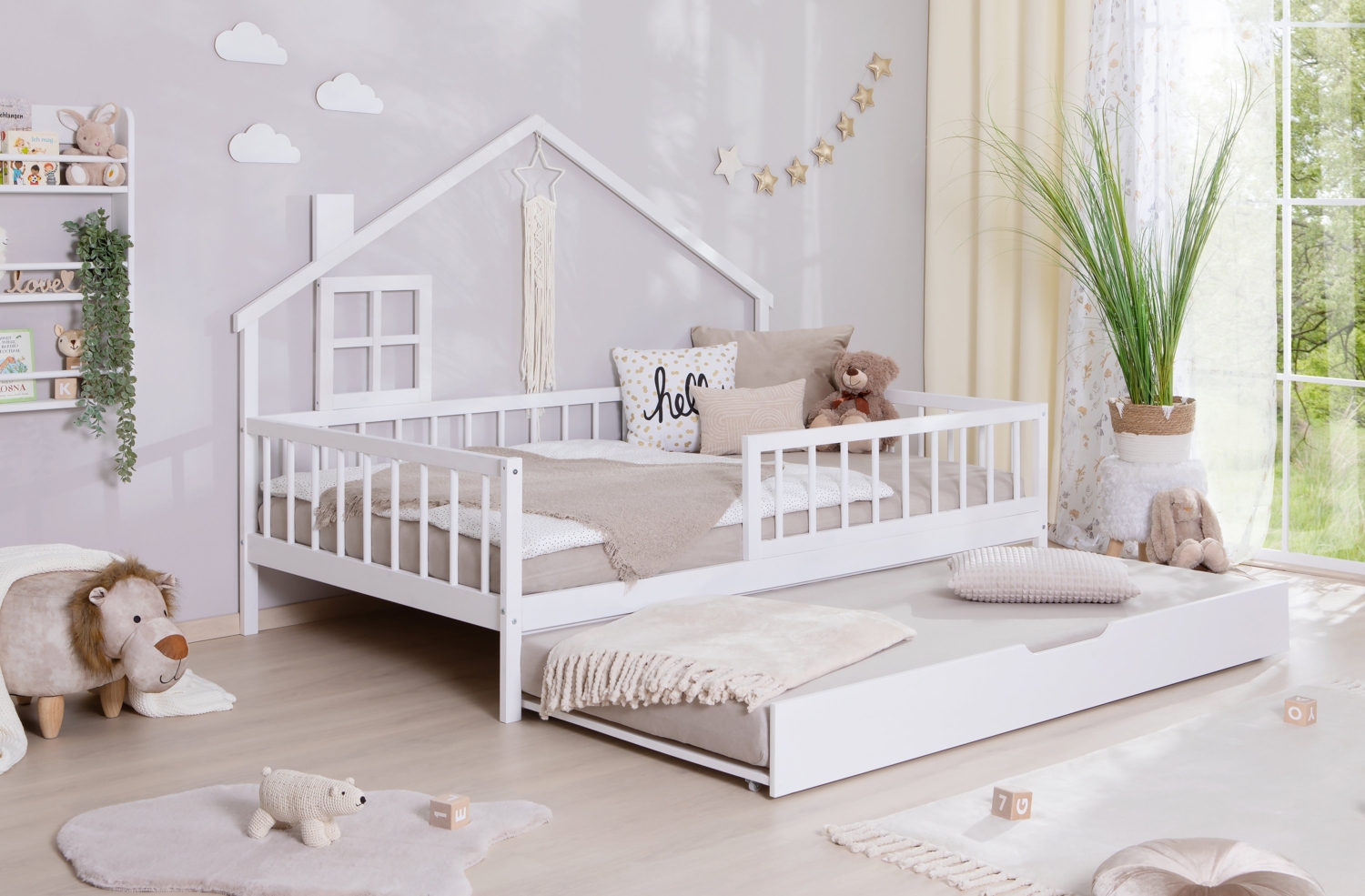 Hausbett Bodenbettt "Loki" 120x200 Kiefer Massiv Bild 1