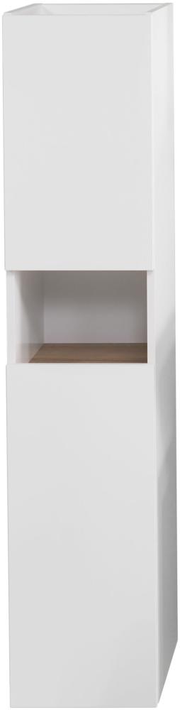 Midischrank >Quickset 947< (BxHxT: 30x140x33 cm) in Weiß Glanz Bild 1