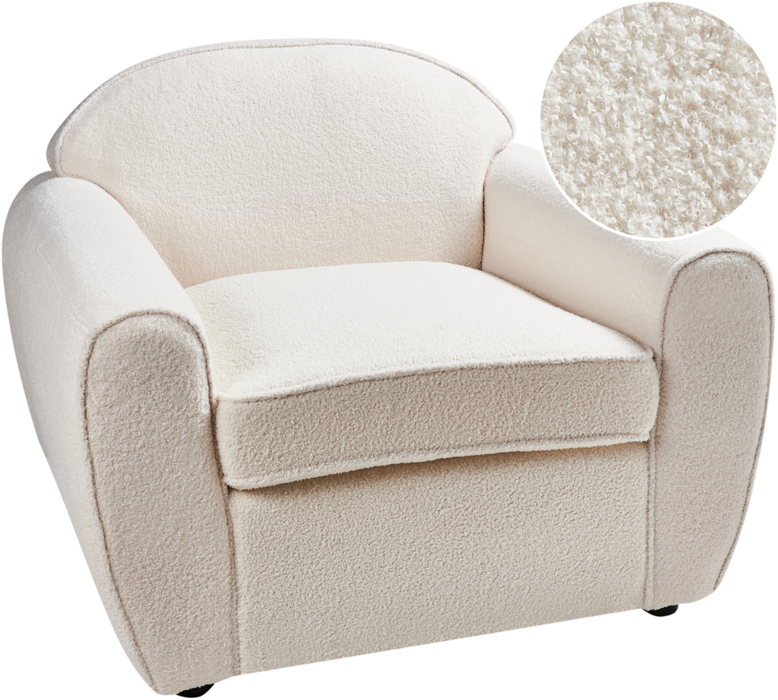 Sessel ELLEDE Bouclé Helles Beige Bild 1